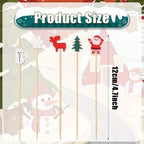 KerstPrikker Set – Decoratieve prikkers voor feestelijke hapjes en traktaties