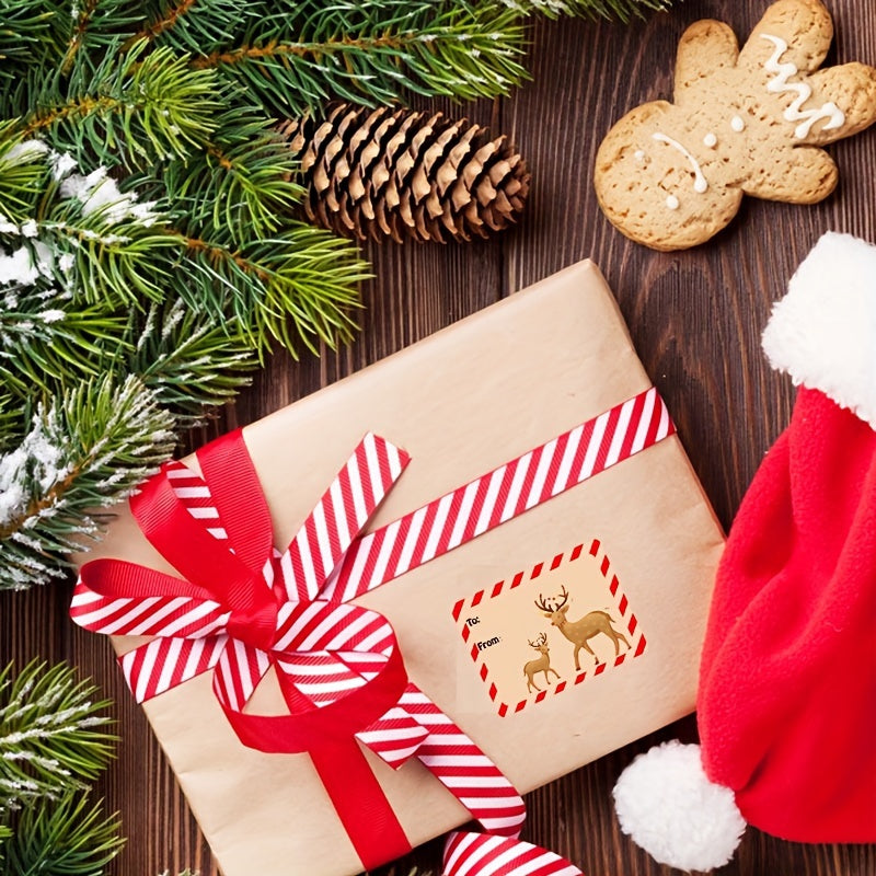 GiftTag Stickers – Kerststickers voor het persoonlijk maken van elk cadeau