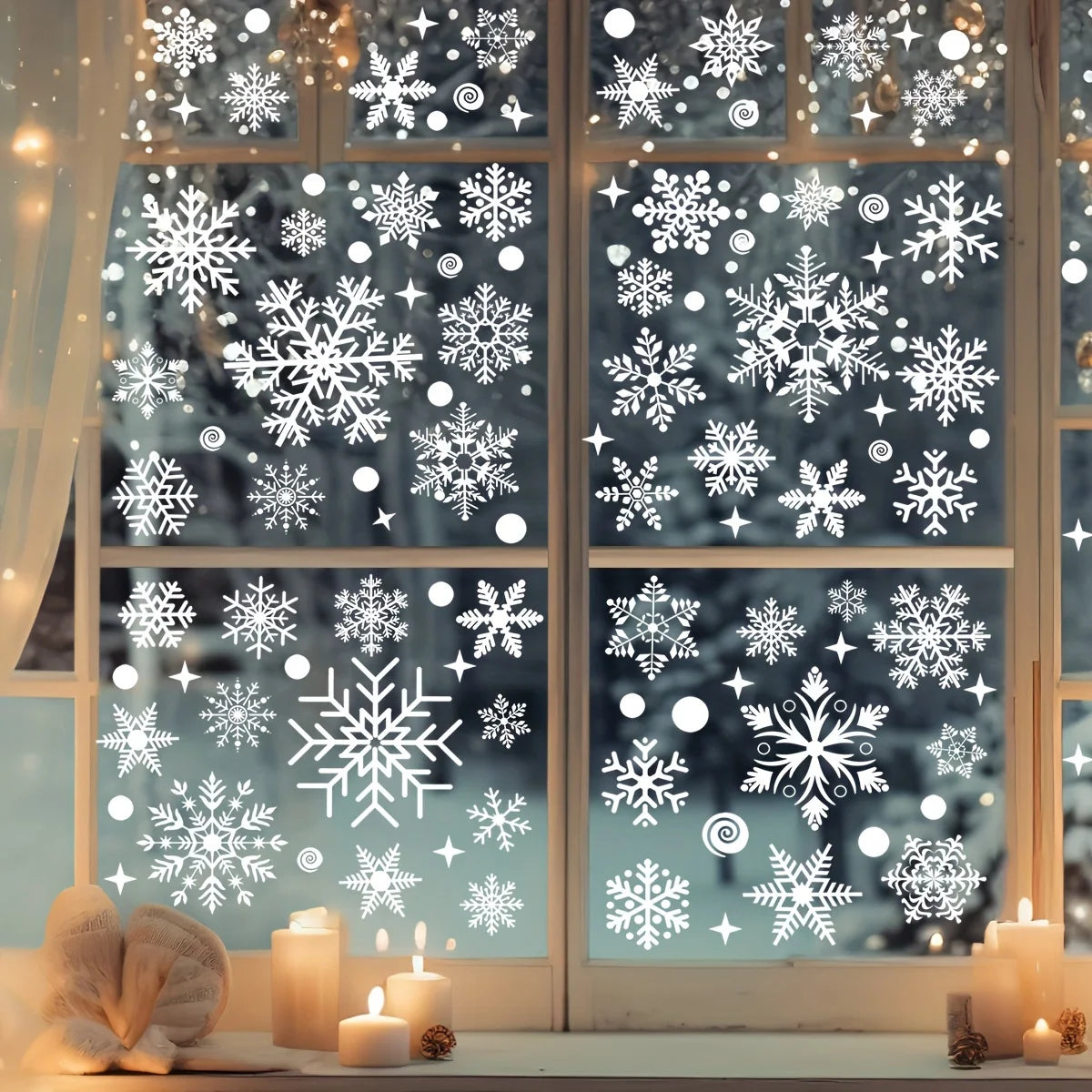 FrostyWindow Decals – Winterse Raamstickers voor Sfeervolle Decoratie