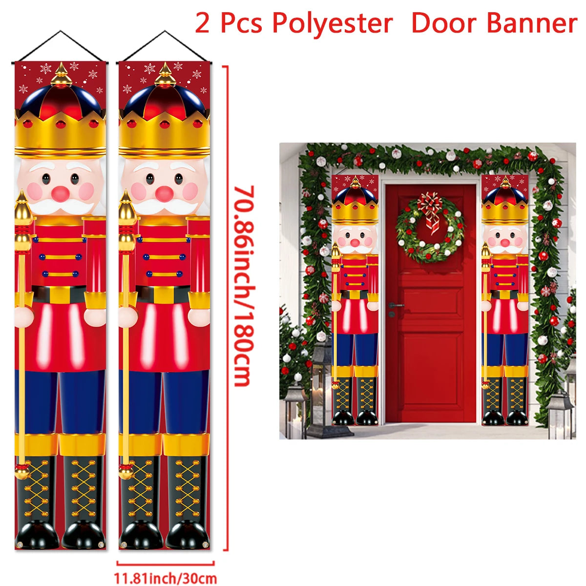 Kerst deurdecoratie banners - Geeft je voordeur of raam een feestelijke kerstuitstraling.