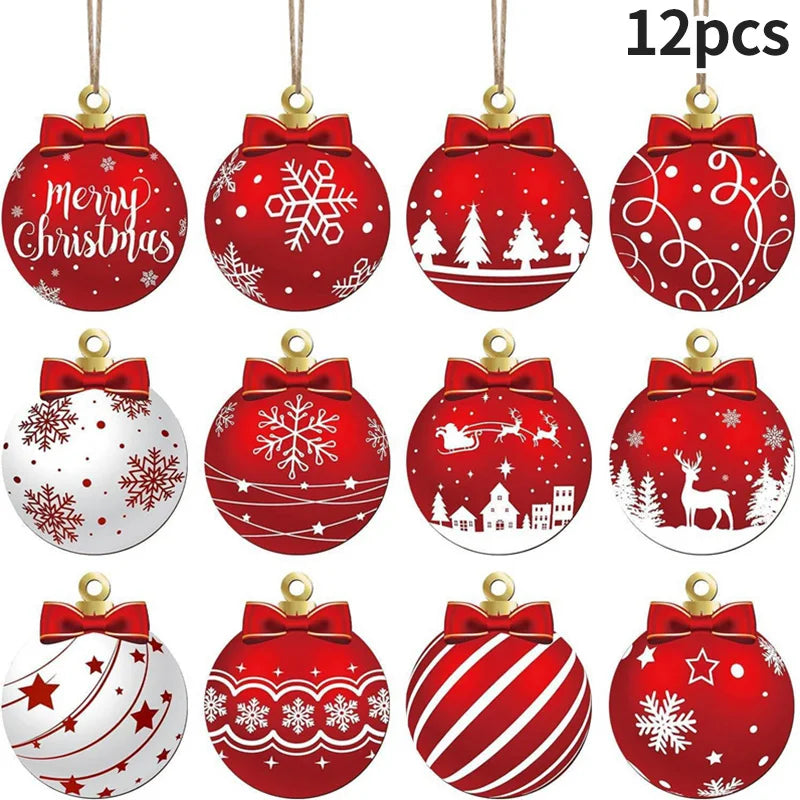 Red Holiday - 12 Premium Kerstballen