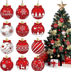 Red Holiday - 12 Premium Kerstballen