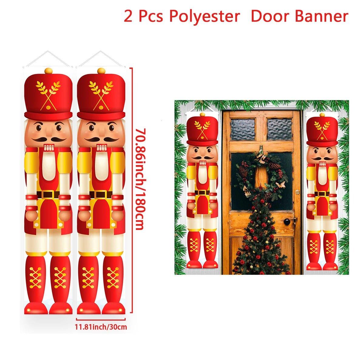 Kerst deurdecoratie banners - Geeft je voordeur of raam een feestelijke kerstuitstraling.
